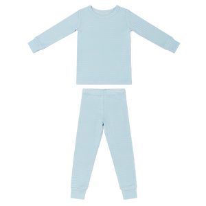 Seaside Stripe Bamboo Toddler Pajama Set | Motette - additional view