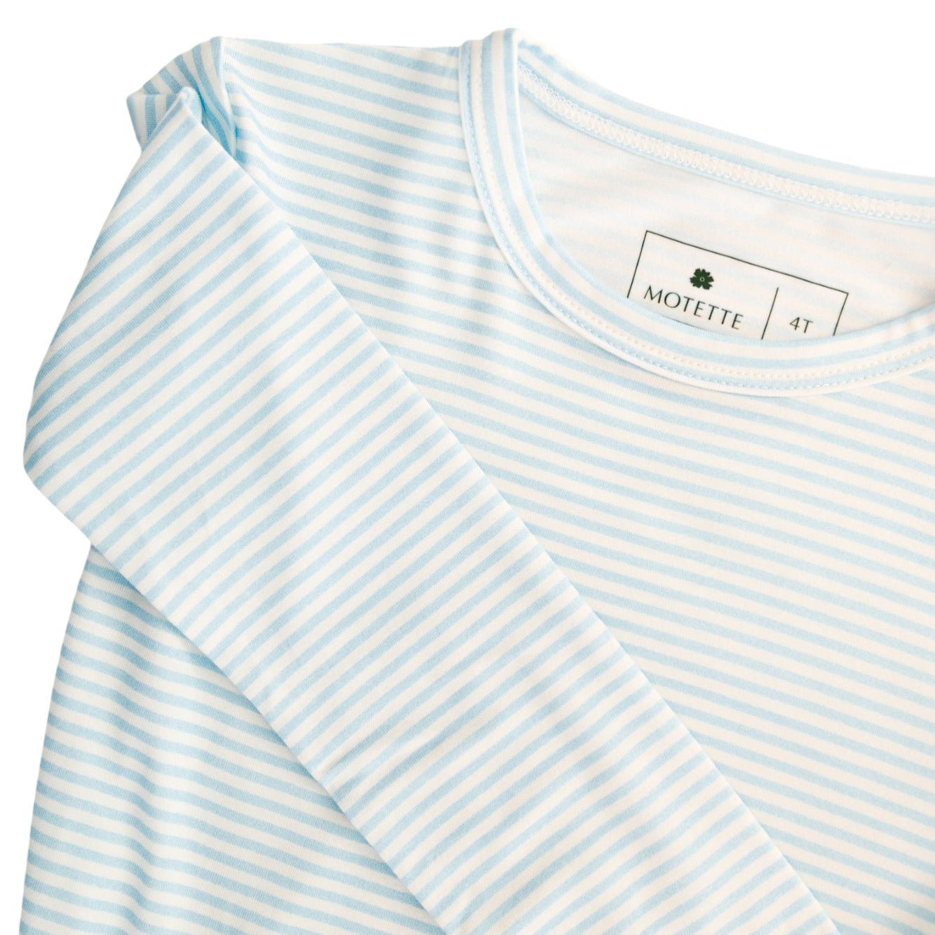 Seaside Stripe Bamboo Toddler Pajama Set | Motette - additional view