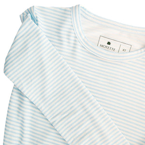 Seaside Stripe Bamboo Toddler Pajama Set | Motette - additional view