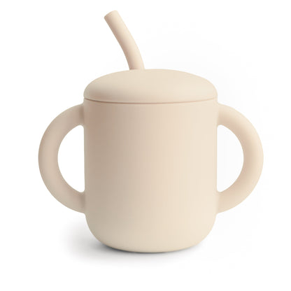 Silicone Training Cup + Straw