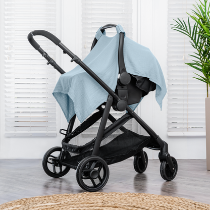 Baby Car Seat Cover - Sky Blue