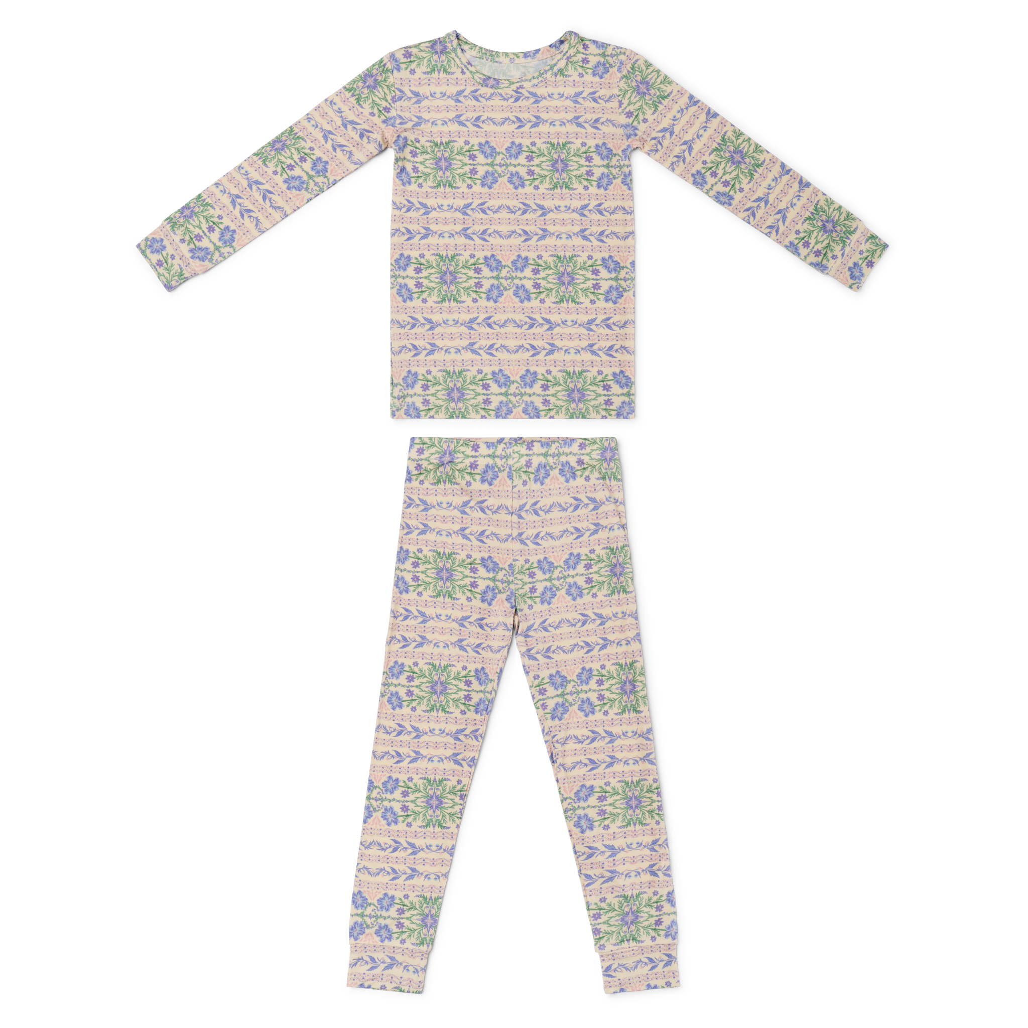 Spring Cascade Bamboo Toddler Pajama Set | Motette - additional view