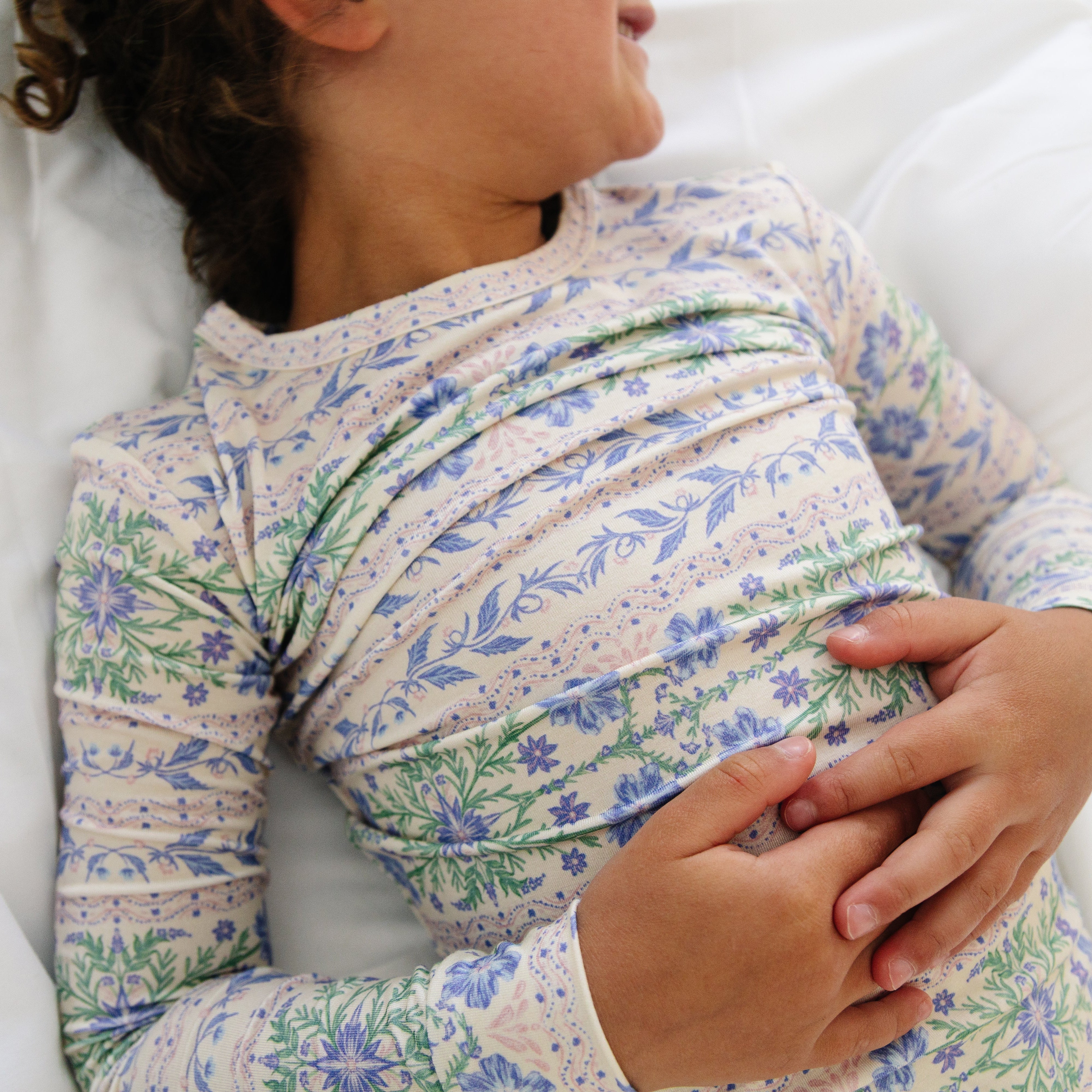Spring Cascade Bamboo Toddler Pajama Set | Motette - additional view