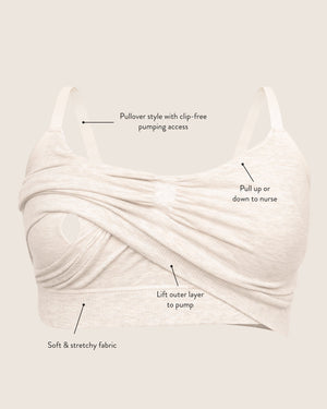Sublime® Bamboo Hands-Free Pumping Lounge & Sleep Bra | Twilight | Kindred Bravely - additional view
