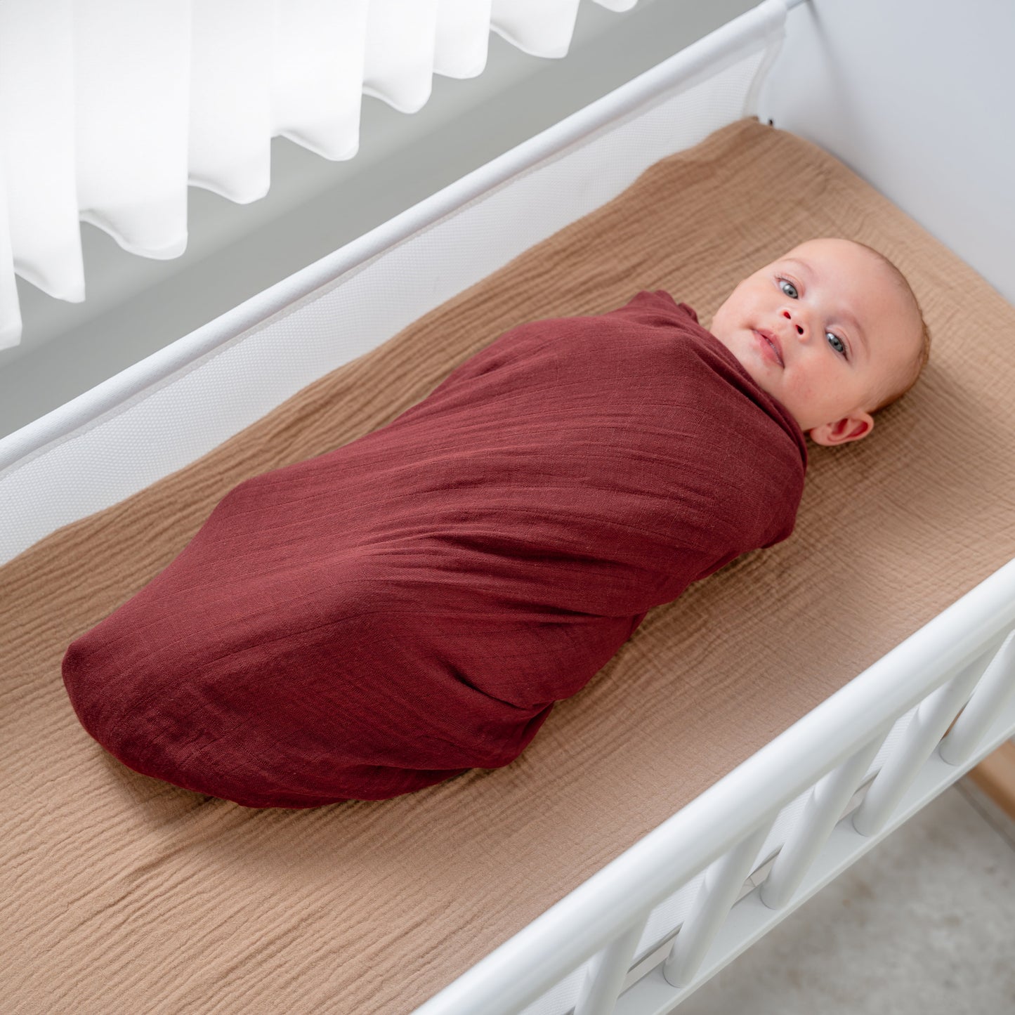 Muslin Swaddle Blanket, 1 Pack - Wine