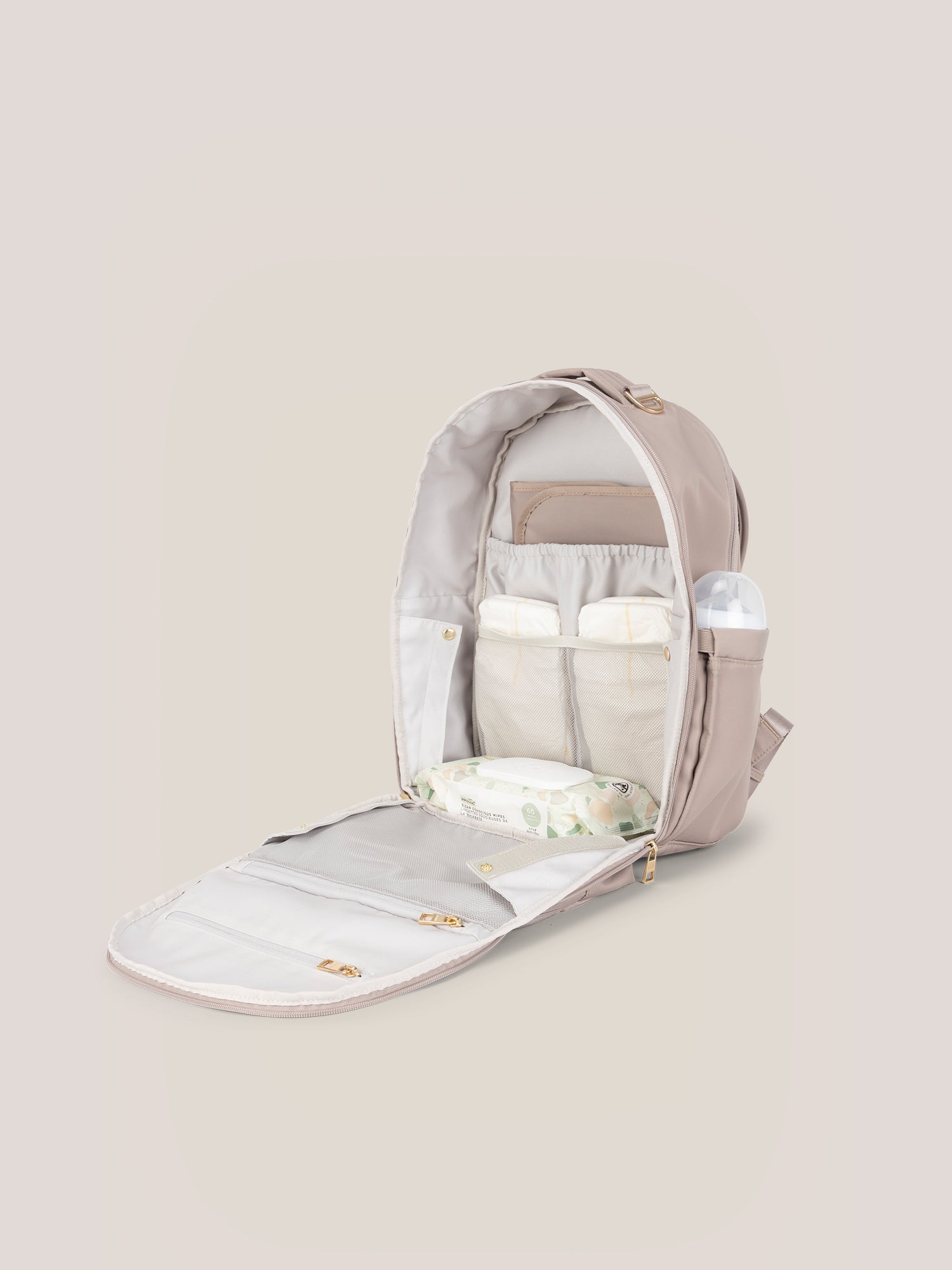 Classic Diaper Backpack - Taupe | JuJuBe - additional view