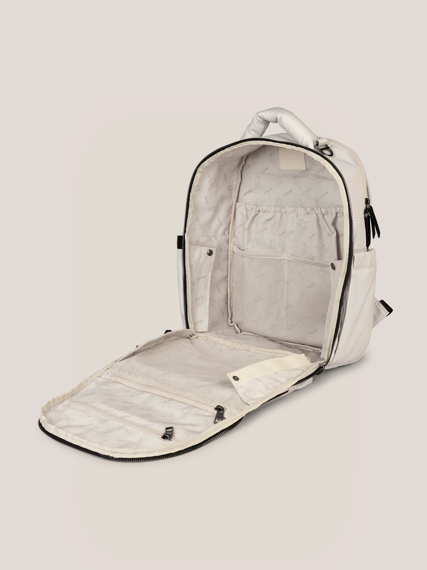 Witney Carson Classic Diaper Backpack - Cloud | JuJuBe - additional view
