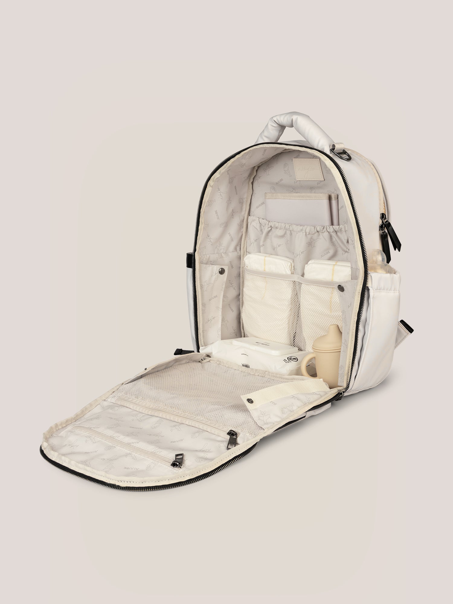 Witney Carson Classic Diaper Backpack - Cloud | JuJuBe - additional view