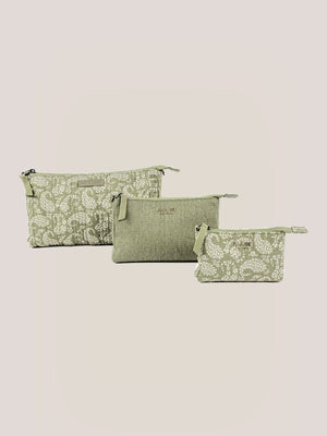 Sazan + JuJuBe 3-piece Pouch Clutch Purse Set - Paisley Floral | JuJuBe