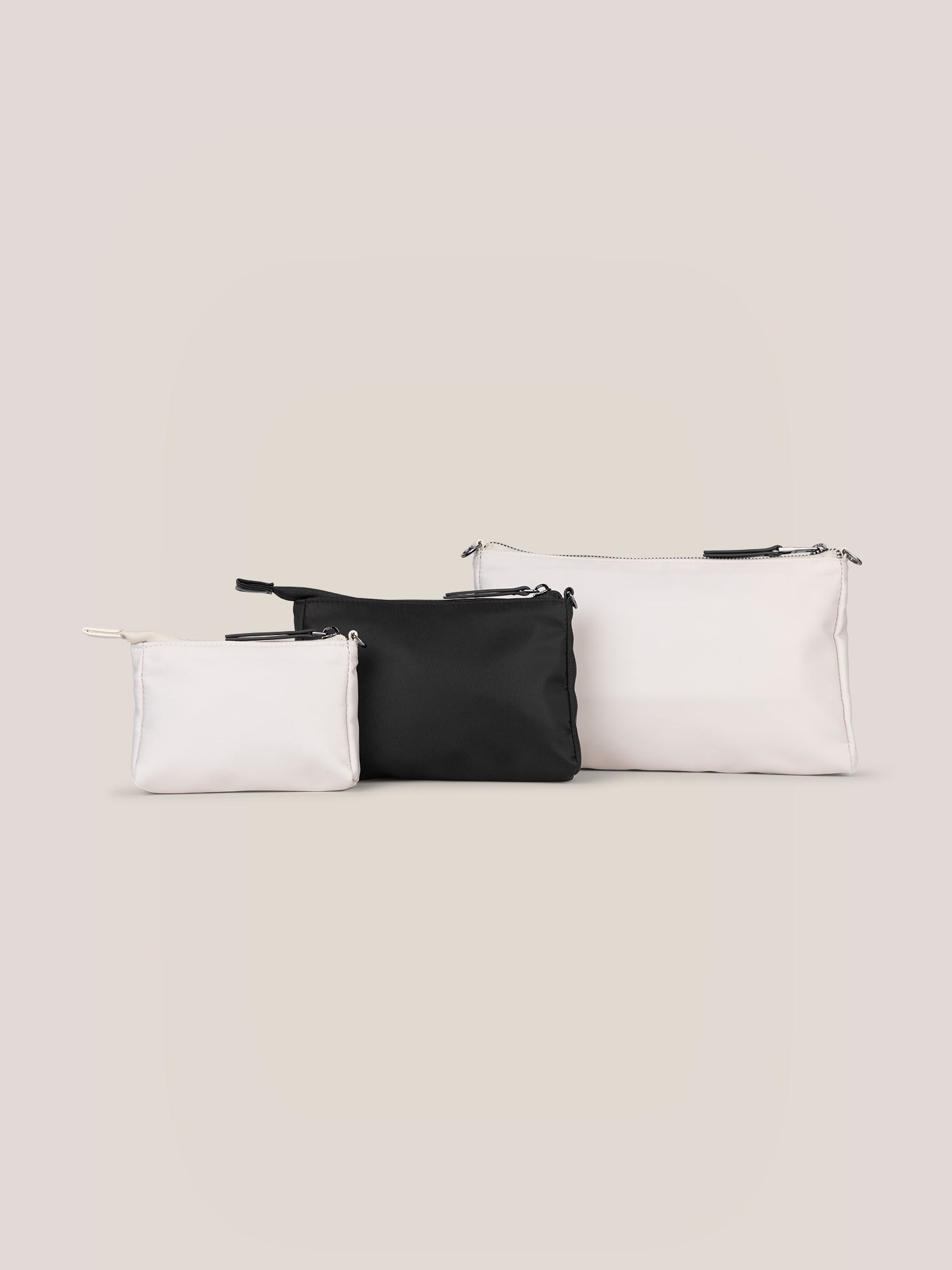 Witney Carson 3-piece Pouch Set - Cloud & Black | JuJuBe - additional view