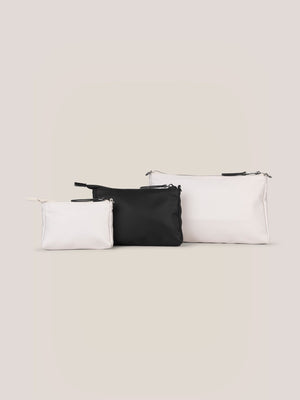 Witney Carson 3-piece Pouch Set - Cloud & Black | JuJuBe - additional view