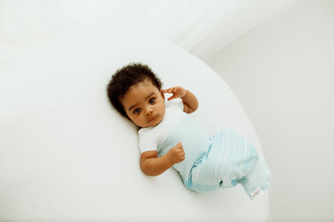 Swaddelini Blue Arms Out™ Short Sleeve Sleep Sack