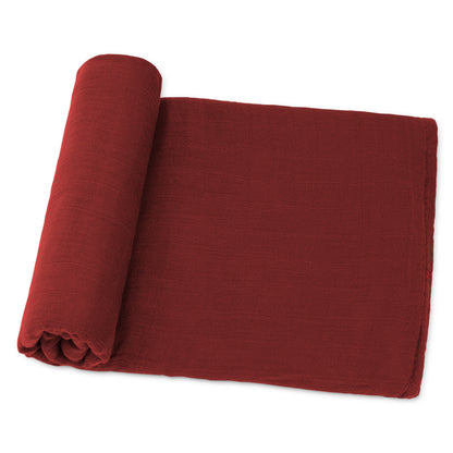 Muslin Swaddle Blanket, 1 Pack - Wine