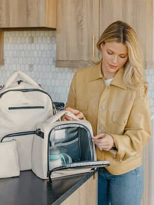 Witney Carson Insulated Bottle Bag - Cloud | JuJuBe - additional view