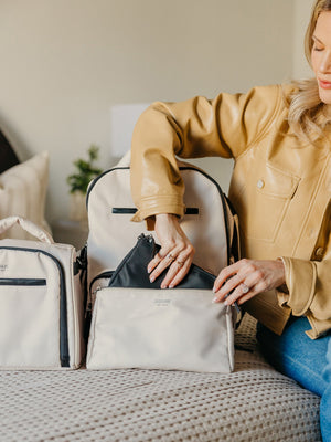 Witney Carson 3-piece Pouch Set - Cloud & Black | JuJuBe - additional view