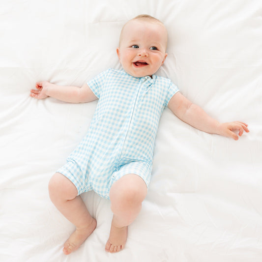 Harbor Gingham Short Sleeve & Shorts Bamboo Sleeper