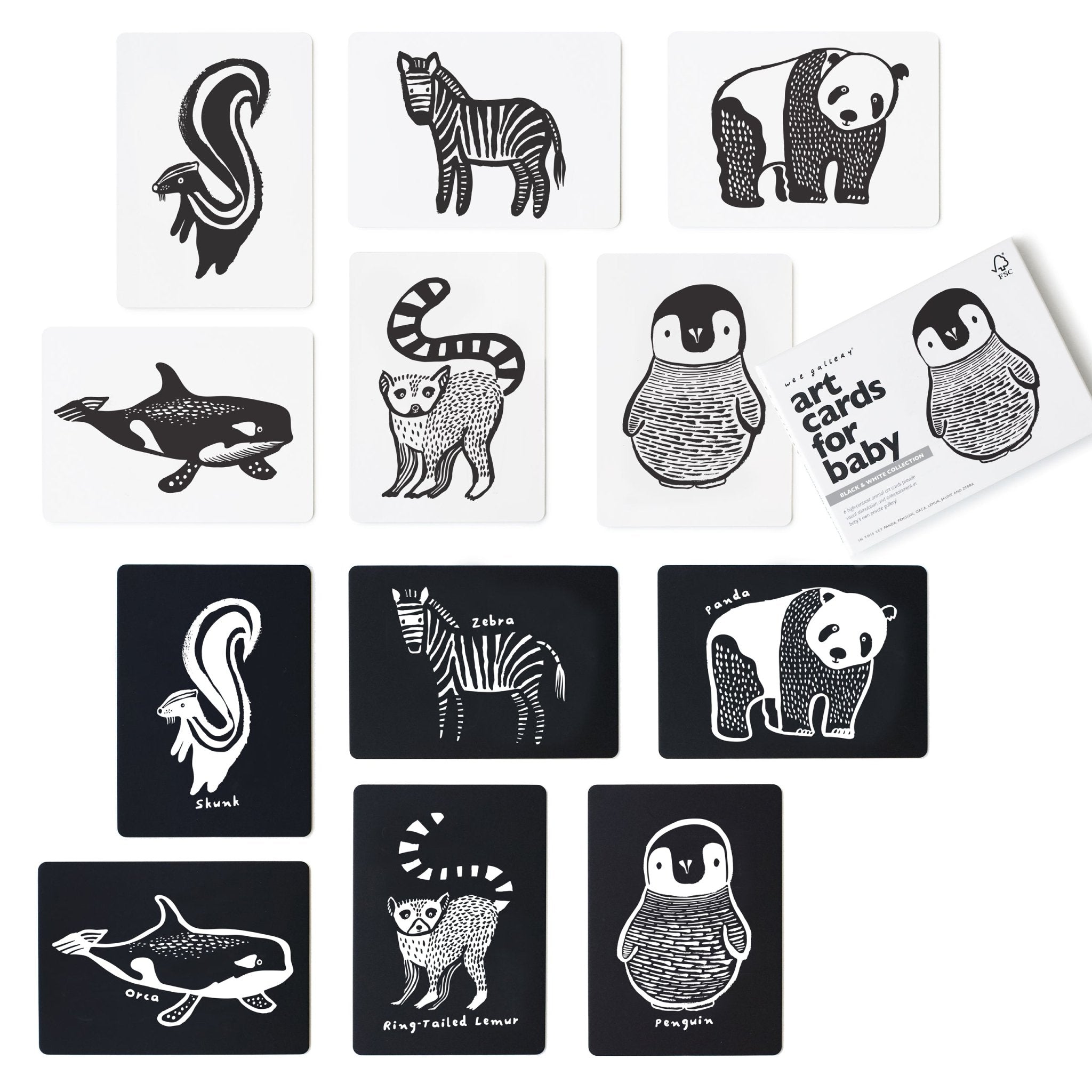 Art Cards for Baby - Black and White Collection | Wee Gallery - additional view