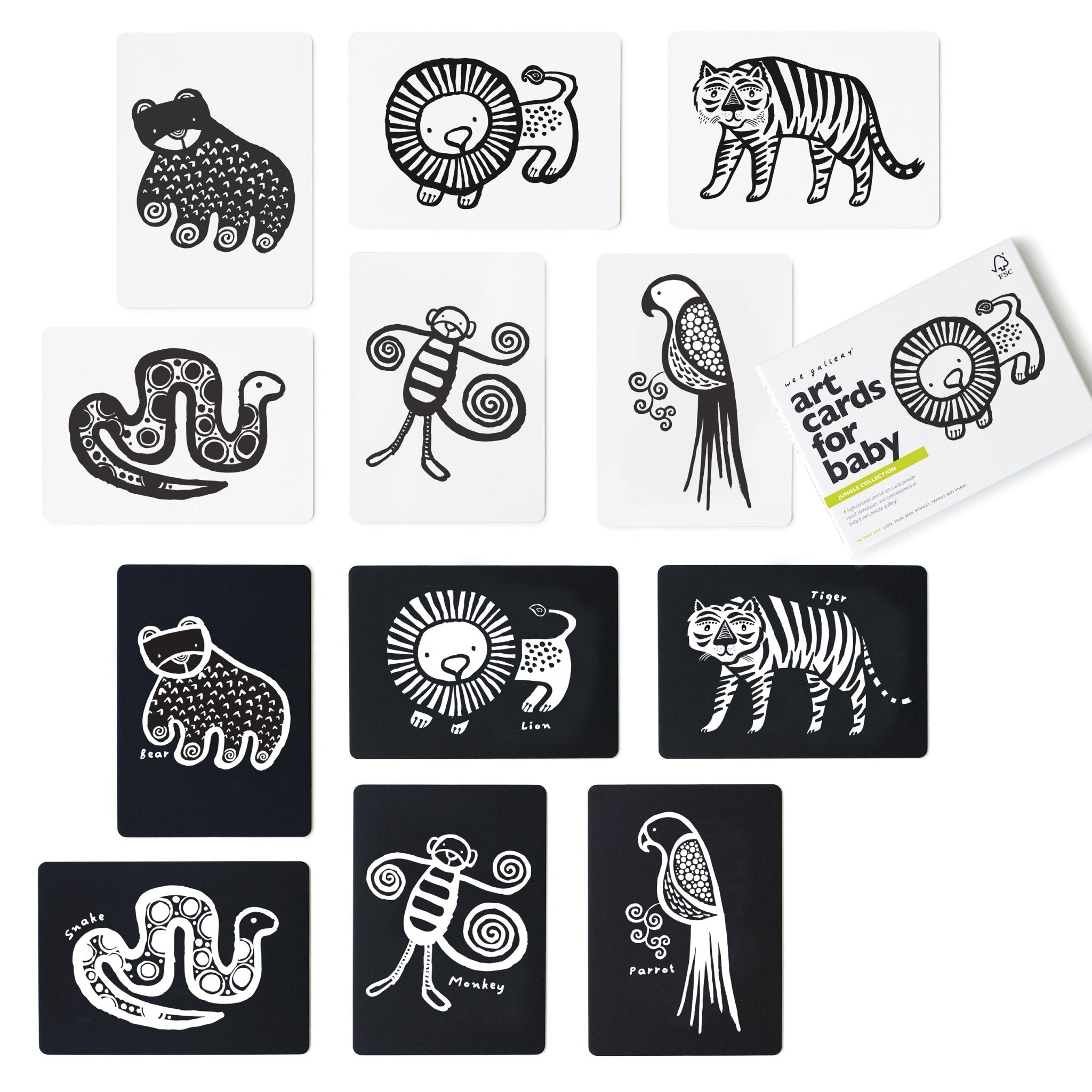Art Cards for Baby - Jungle Collection | Wee Gallery - additional view