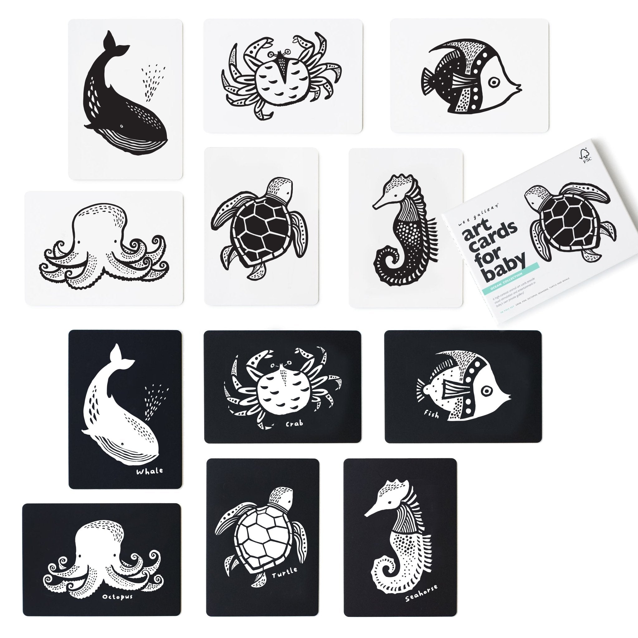 Art Cards for Baby - Ocean Collection | Wee Gallery - additional view