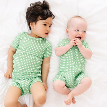 Garden Gingham Short Sleeve & Shorts Bamboo Sleeper
