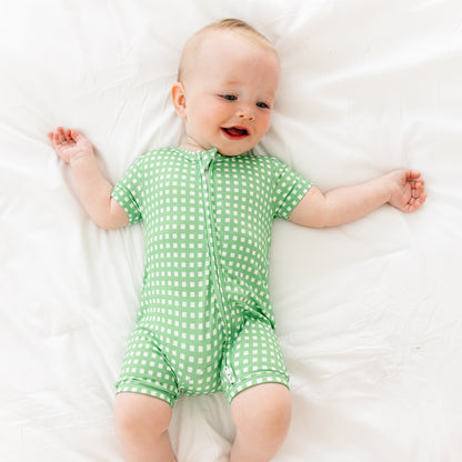 Garden Gingham Short Sleeve & Shorts Bamboo Sleeper