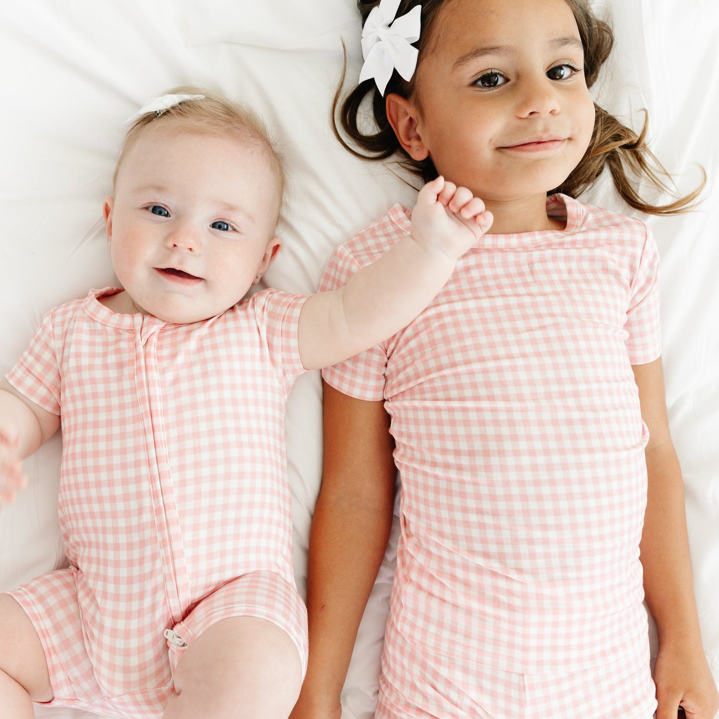 Sugar Gingham Short Sleeve & Shorts Bamboo Sleeper