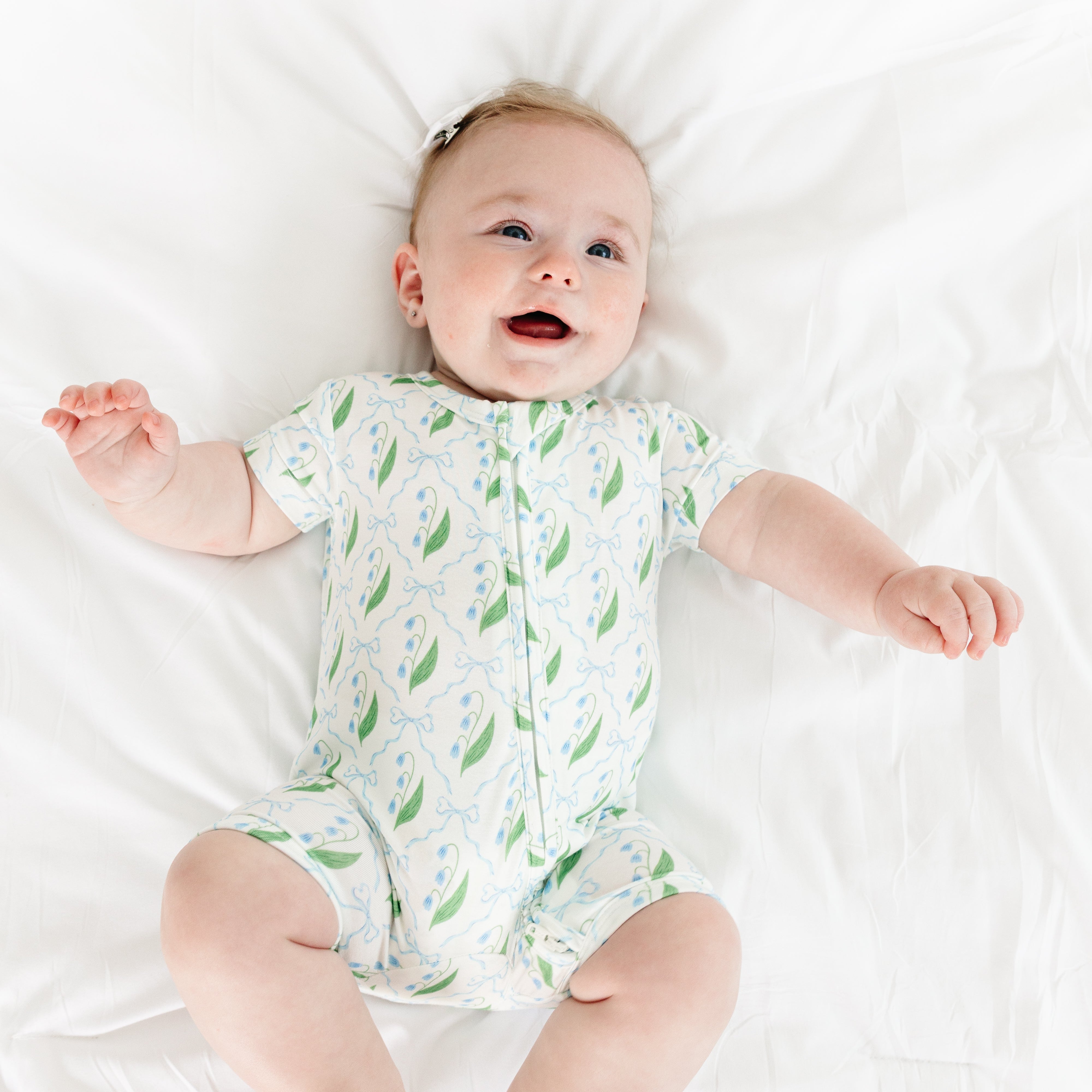 Bluebell Bows Short Sleeve & Shorts Bamboo Sleeper | Motette