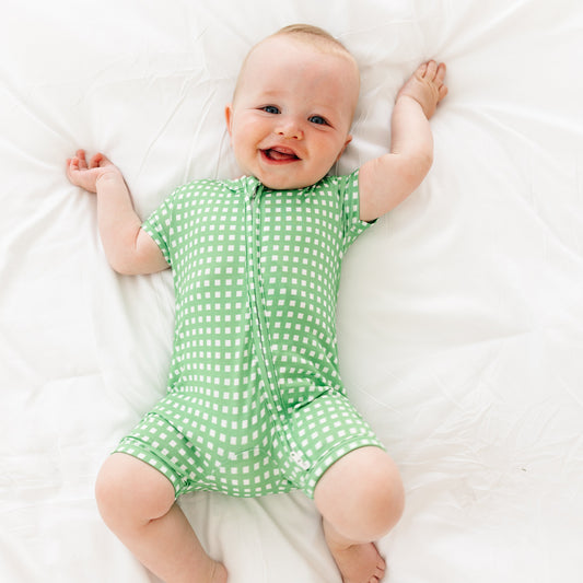 Garden Gingham Short Sleeve & Shorts Bamboo Sleeper