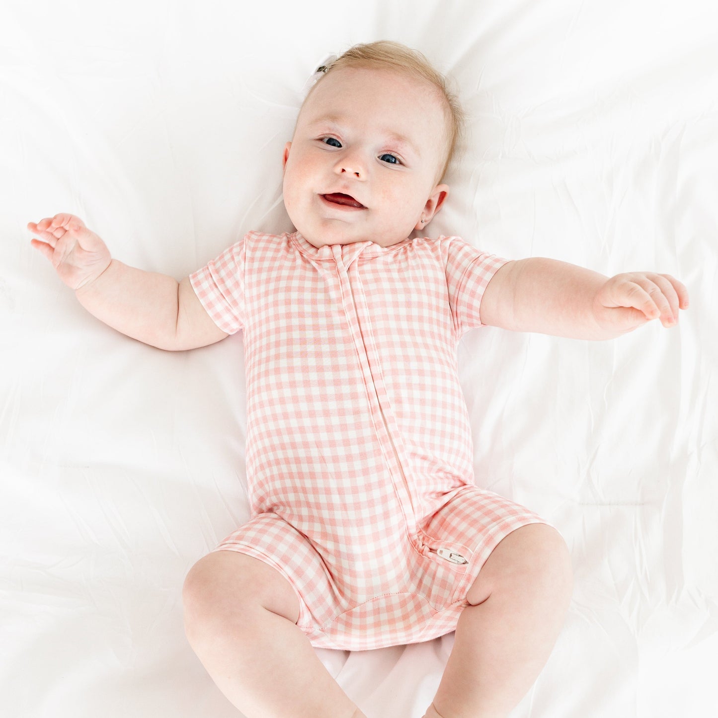 Sugar Gingham Short Sleeve & Shorts Bamboo Sleeper
