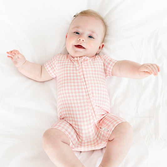 Sugar Gingham Short Sleeve & Shorts Bamboo Sleeper