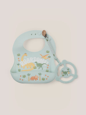 Bib and Teether Baby Bundle - Roarsome | JuJuBe