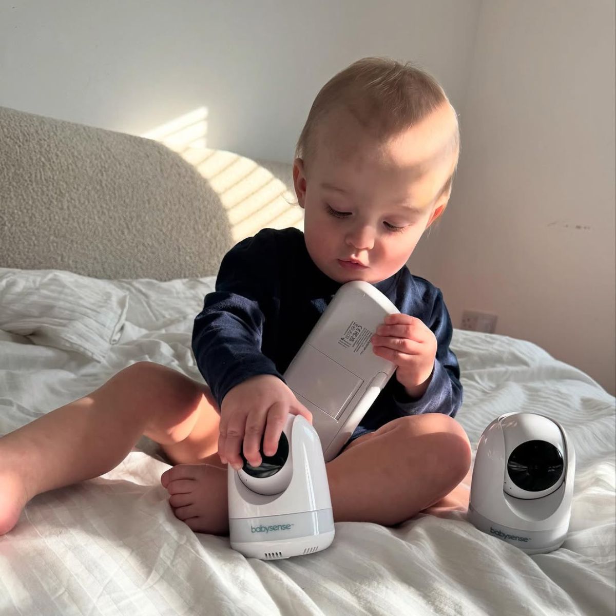 Babysense Max View: Video Baby Monitor with 2 Cameras, Non Wifi, Split Screen, Night Light & Sound Machine