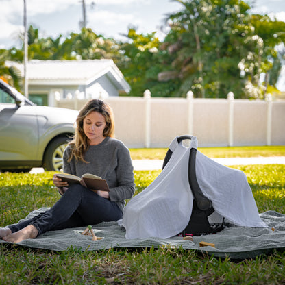 Baby Car Seat Cover - White