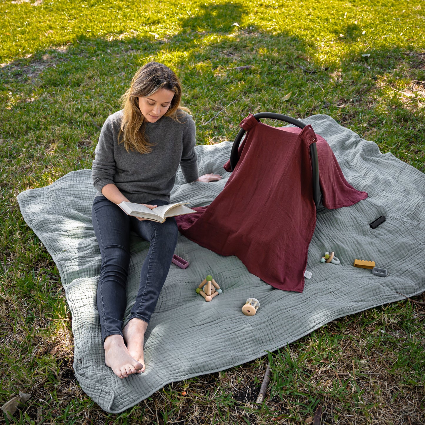 Baby Car Seat Cover - Wine