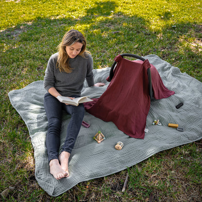 Baby Car Seat Cover - Wine