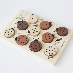 Wooden Tray Puzzle - Count to 10 Ladybugs | Wee Gallery - additional view