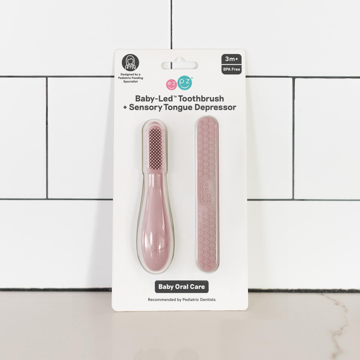 Baby-Led™ Toothbrush + Tongue Depressor | ezpz - additional view