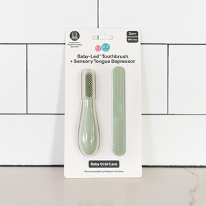 Baby-Led™ Toothbrush + Tongue Depressor | ezpz - additional view
