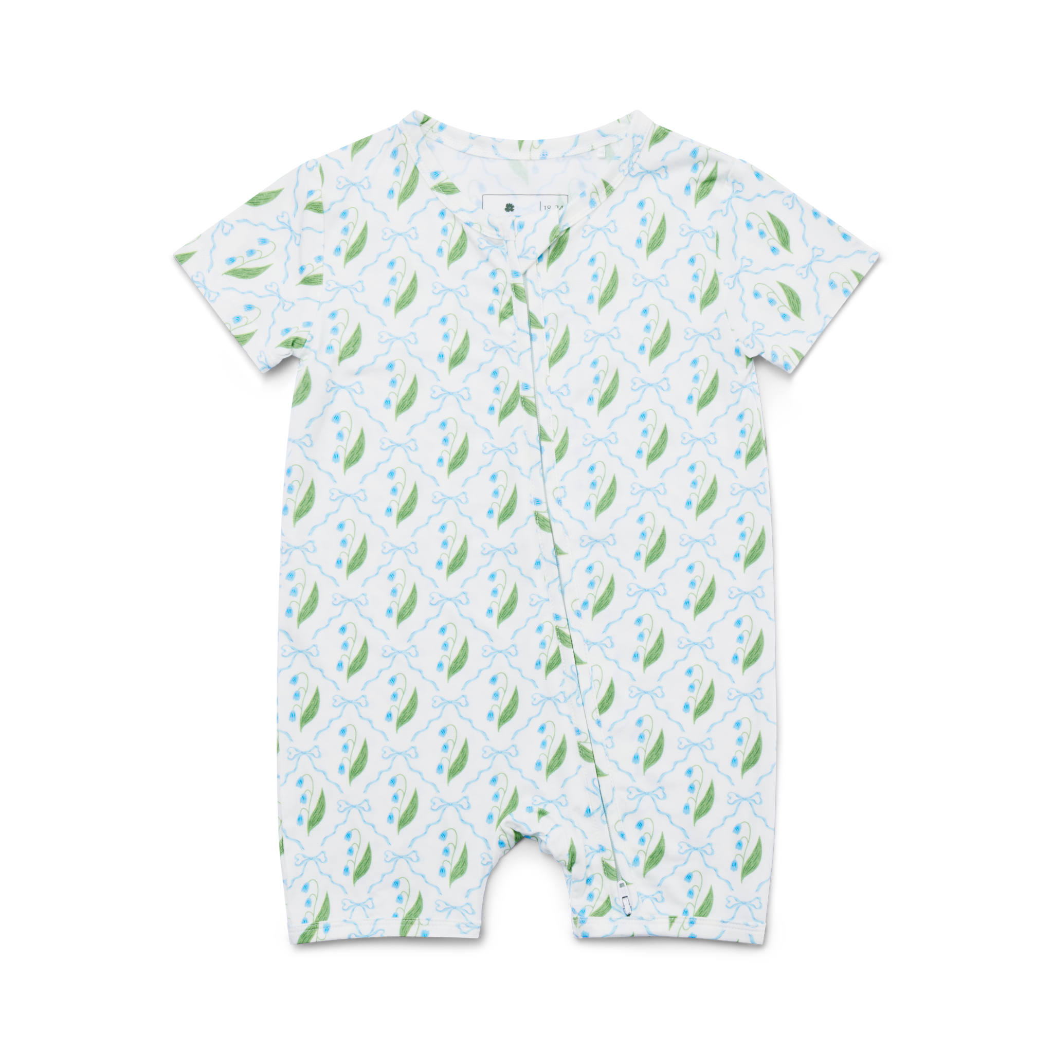 Bluebell Bows Short Sleeve & Shorts Bamboo Sleeper | Motette - additional view