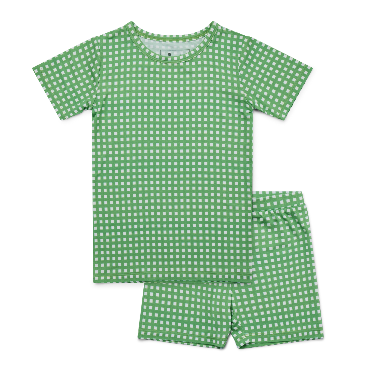 Garden Gingham Short Sleeve & Shorts Bamboo Toddler Pajama Set