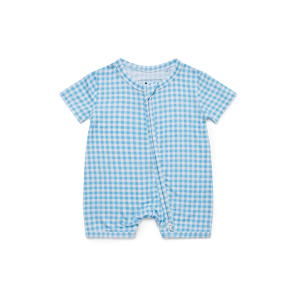 Harbor Gingham Short Sleeve & Shorts Bamboo Sleeper