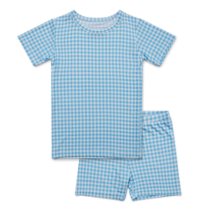 Harbor Gingham Short Sleeve & Shorts Bamboo Toddler Pajama Set