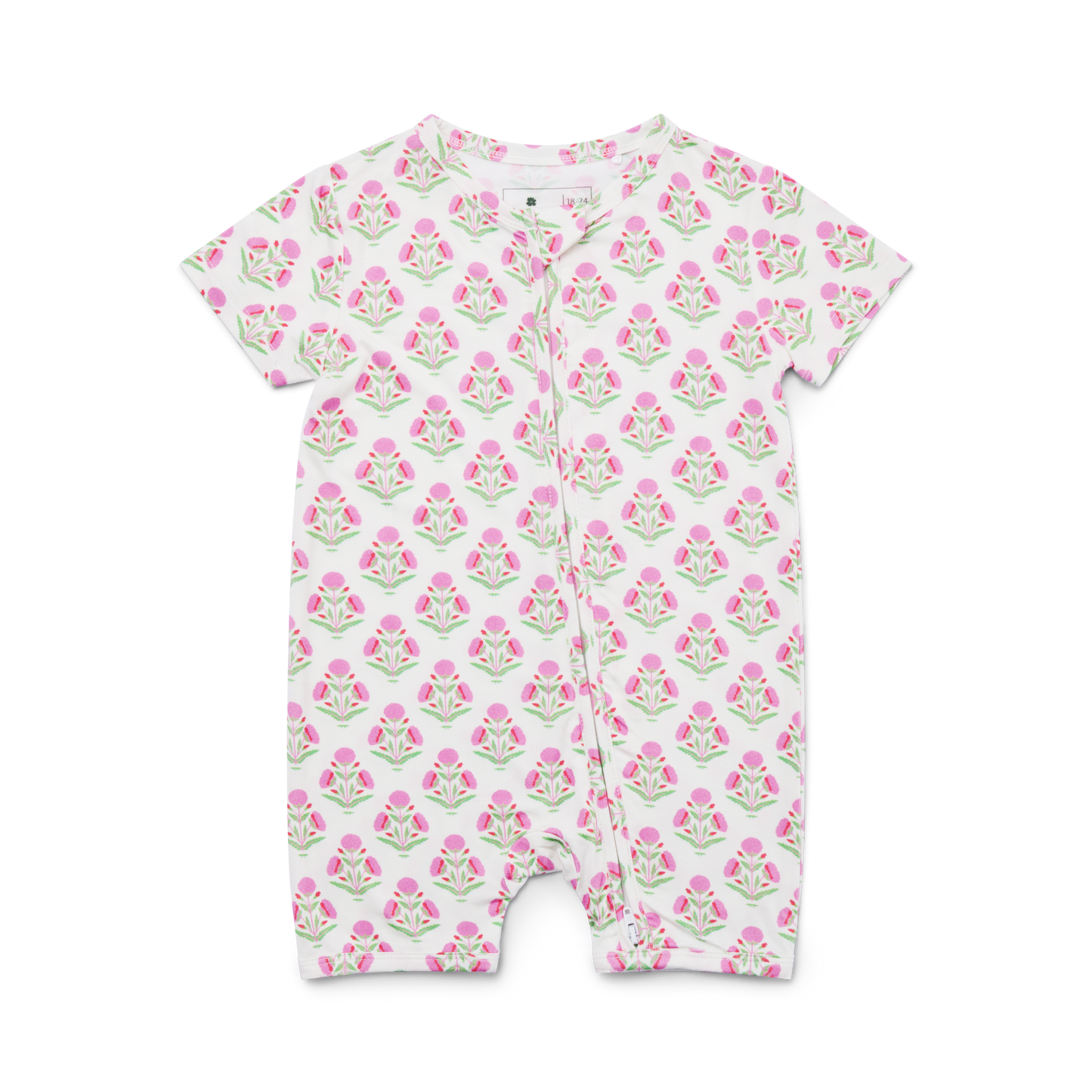 Pink Posy Short Sleeve & Shorts Bamboo Sleeper