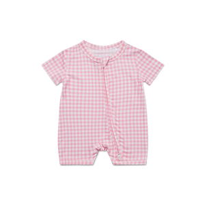 Sugar Gingham Short Sleeve & Shorts Bamboo Sleeper | Motette - additional view