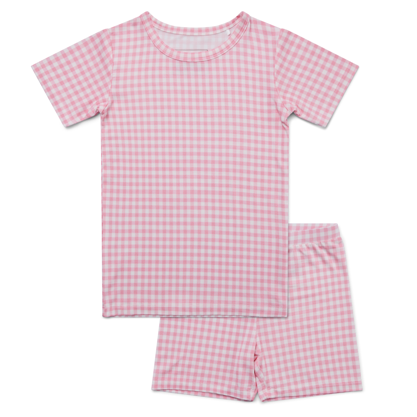 Sugar Gingham Short Sleeve & Shorts Bamboo Toddler Pajama Set