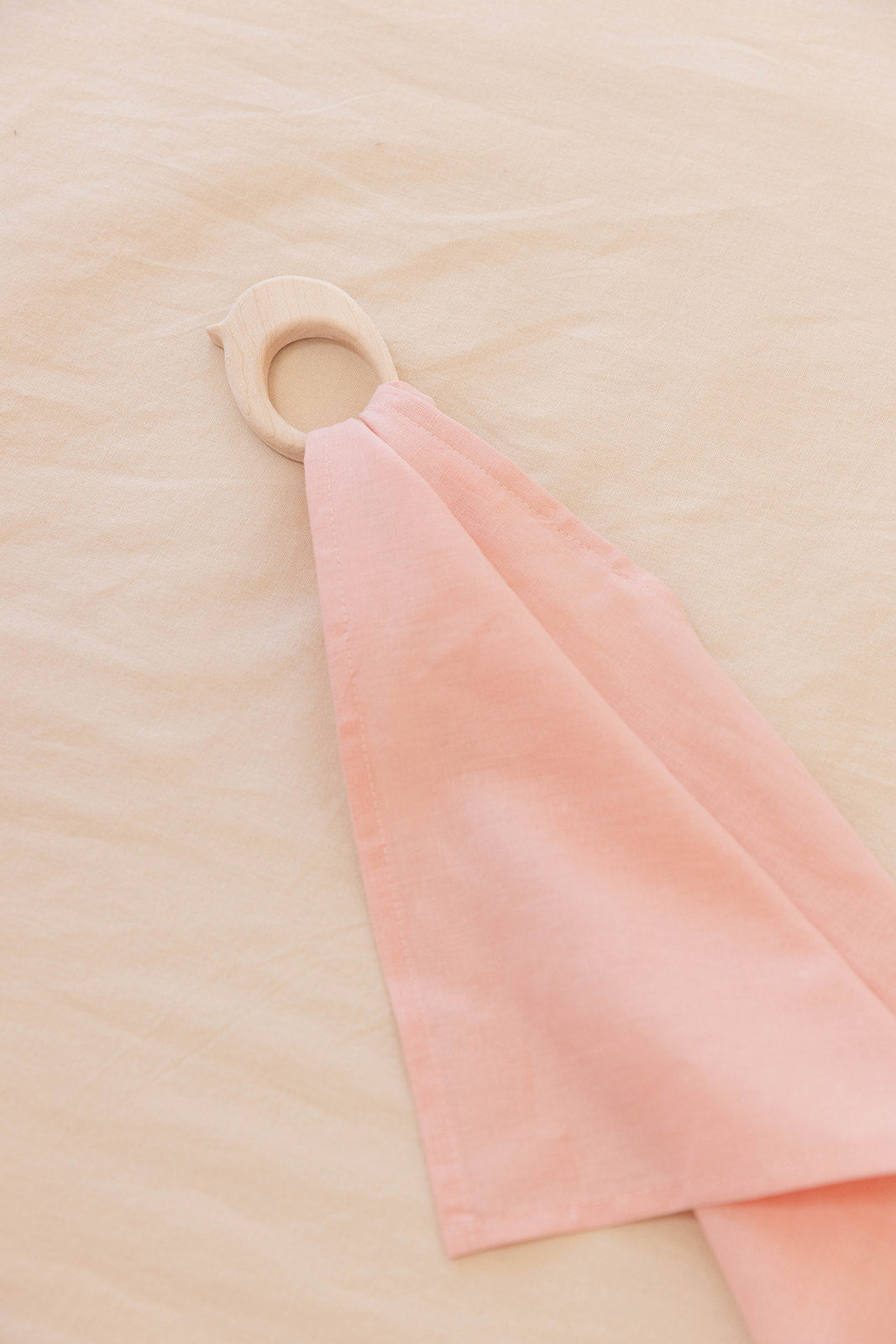 Galah - Linen + Maple Ring Teether