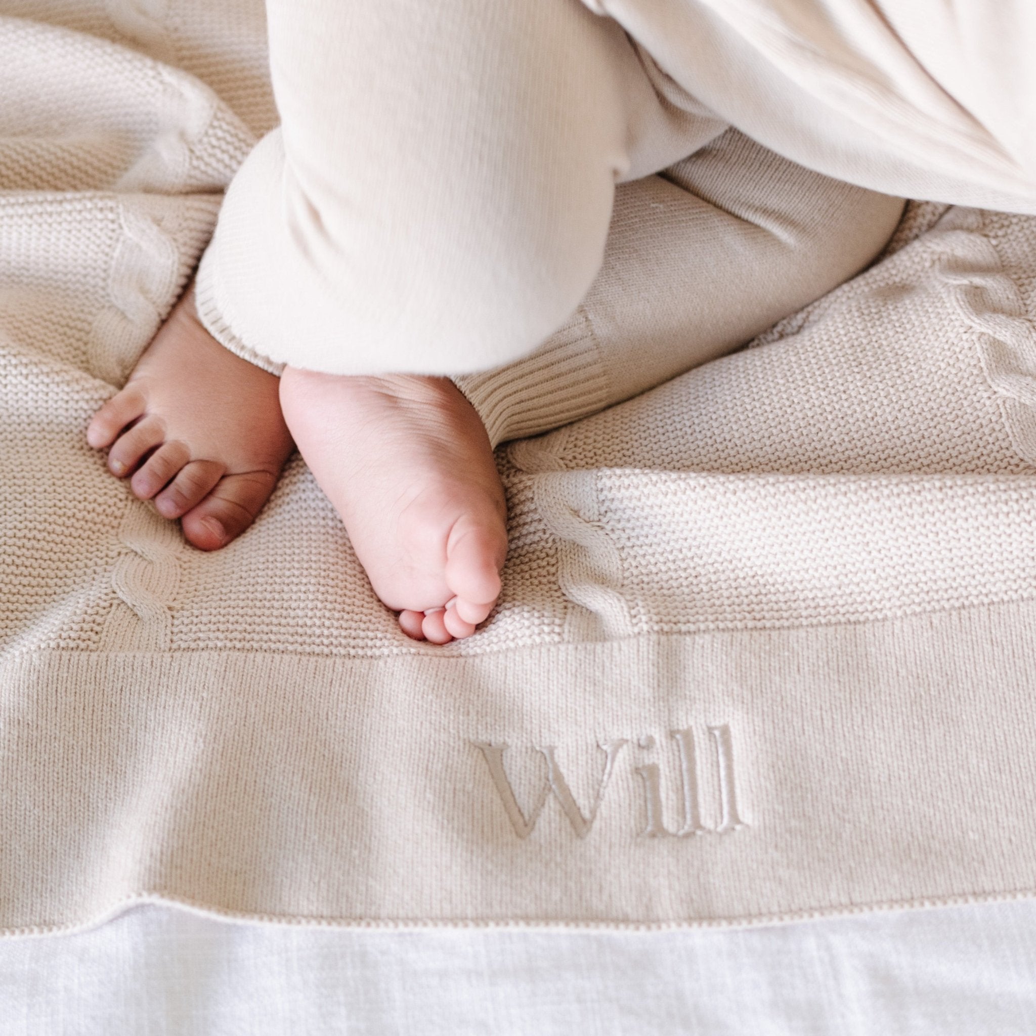HEIRLOOM COTTON KNIT RECEIVING BLANKETS | Saranoni - additional view
