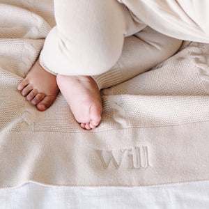 HEIRLOOM COTTON KNIT RECEIVING BLANKETS | Saranoni - additional view