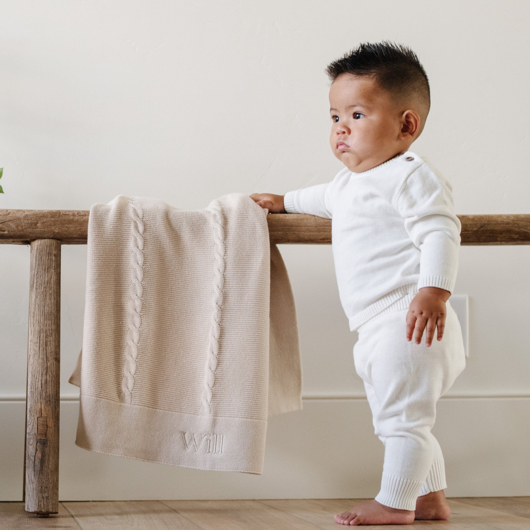 HEIRLOOM COTTON KNIT RECEIVING BLANKETS | Saranoni - additional view