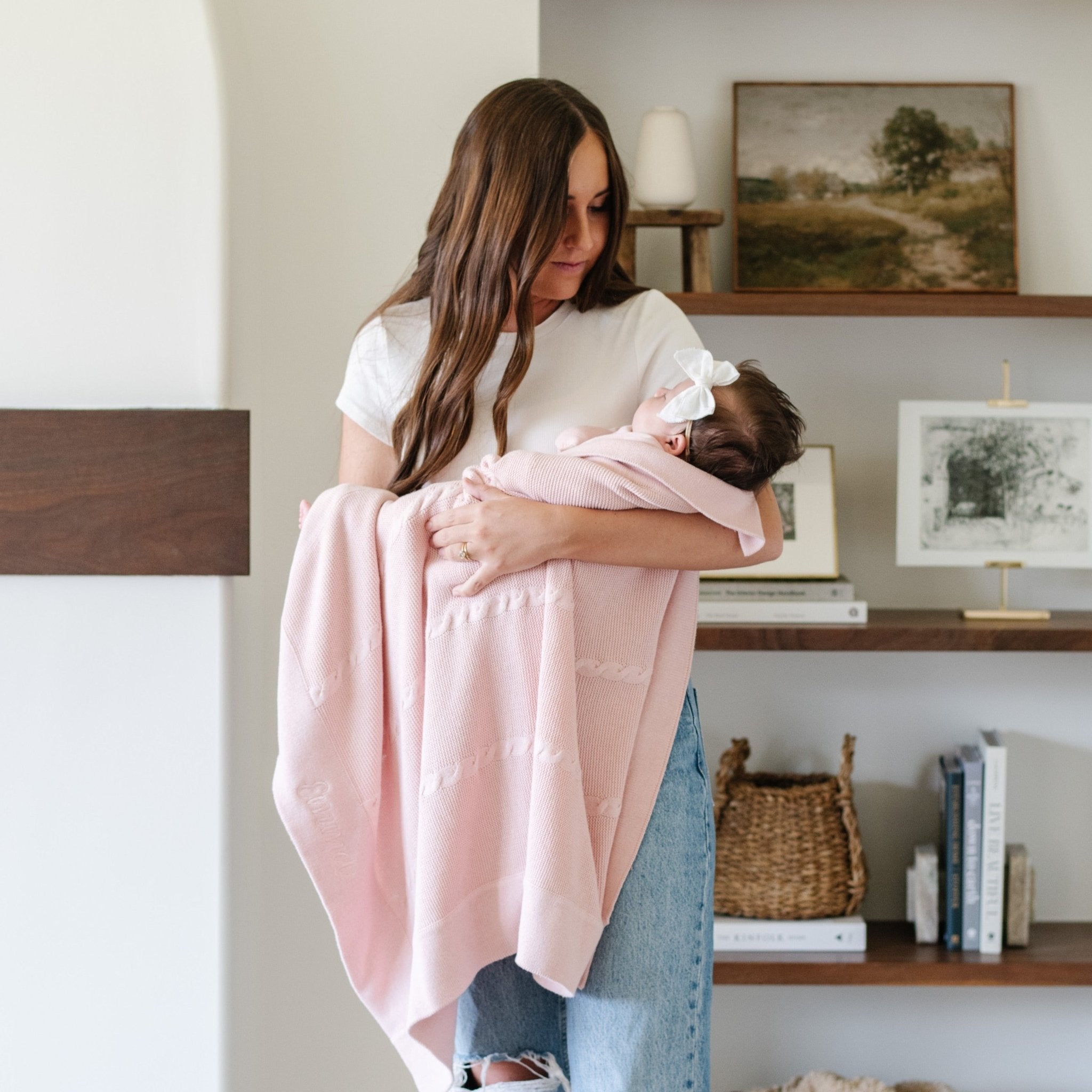 HEIRLOOM COTTON KNIT RECEIVING BLANKETS | Saranoni - additional view